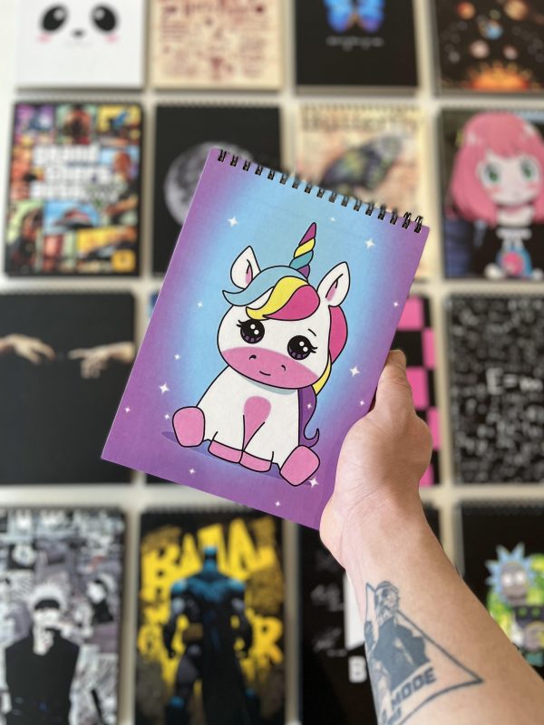 دفترچه جلد چوبیunicorn