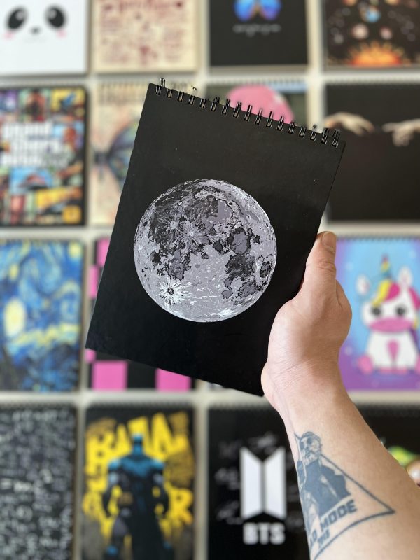 دفترچه جلد چوبیmoon