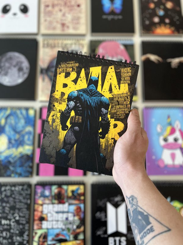 دفترچه جلد چوبیbatman