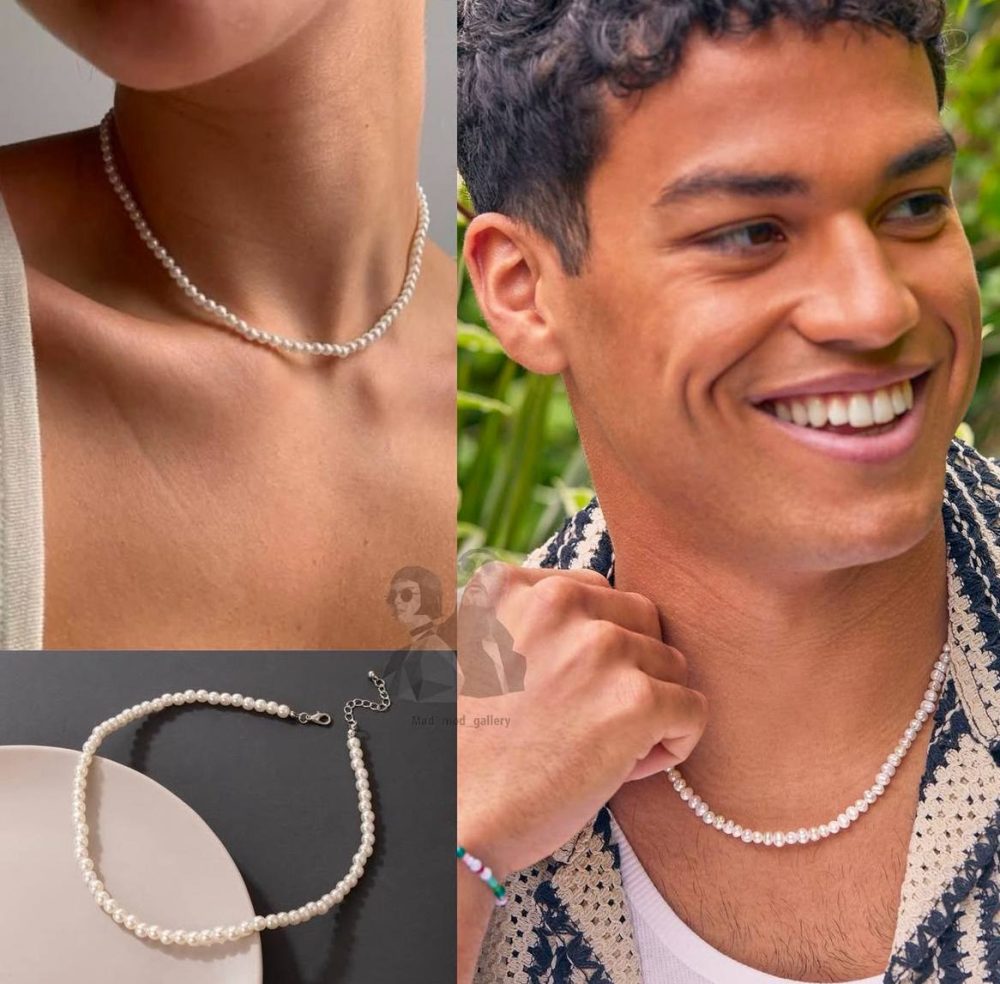 گردنبند مینیمال اسپورت مروارید