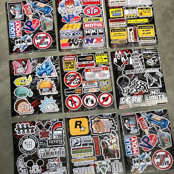 پک استیکر ماشین بازی