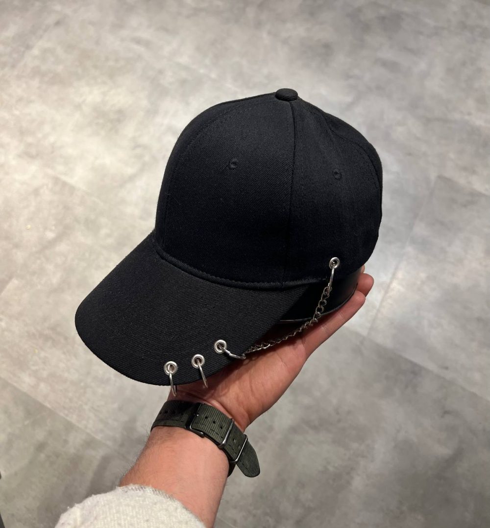 کلاه مشکی حلقه دار