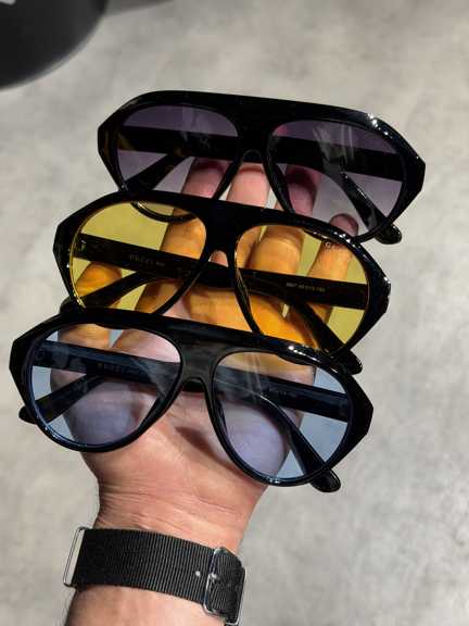 عینک گوچی گرد شیشه رنگی